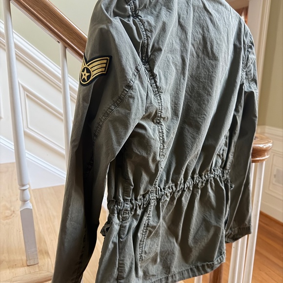 Studded Utility Jacket with Embroidery  (Olive Green Color) - Picture 3 of 3